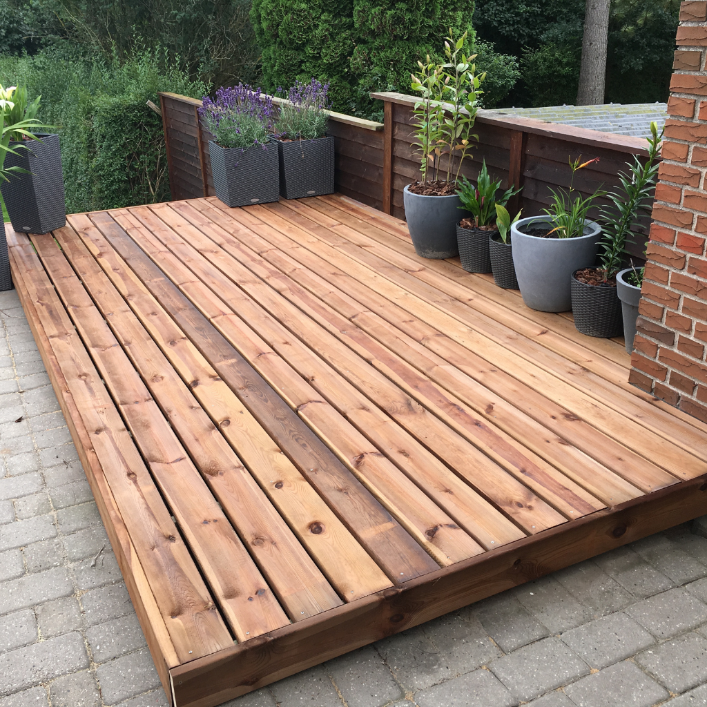 Patio Decking in Elton